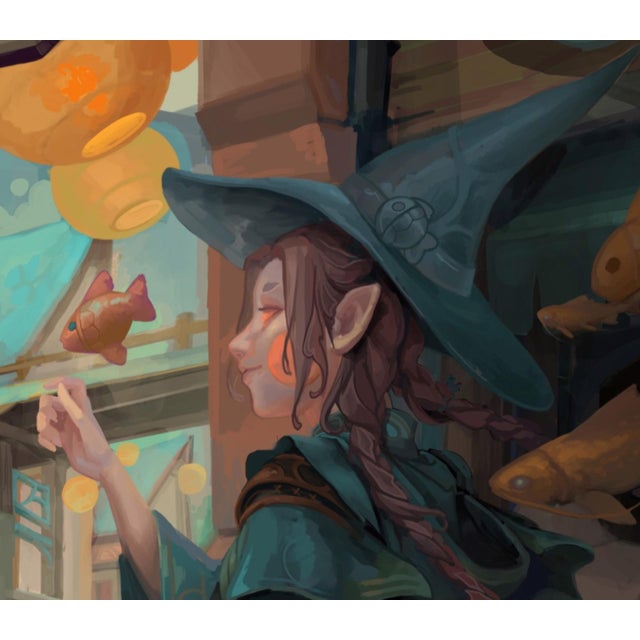 Lantern Festival, 2022 captures a vibrant scene filled with floating lanterns that illuminate a whimsical village. Rich...