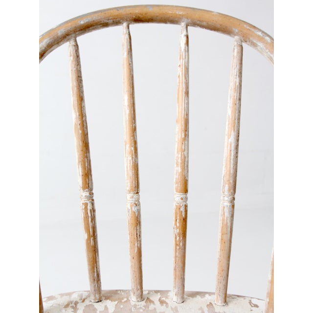 Wood Vintage Painted Windsor Bow Back Chair For Sale - Image 7 of 17