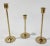 Mid-Century Modern Vintage Graduated MCM Brass Tulip Candlestick Holders, Set of 3 For Sale - Image 3 of 5