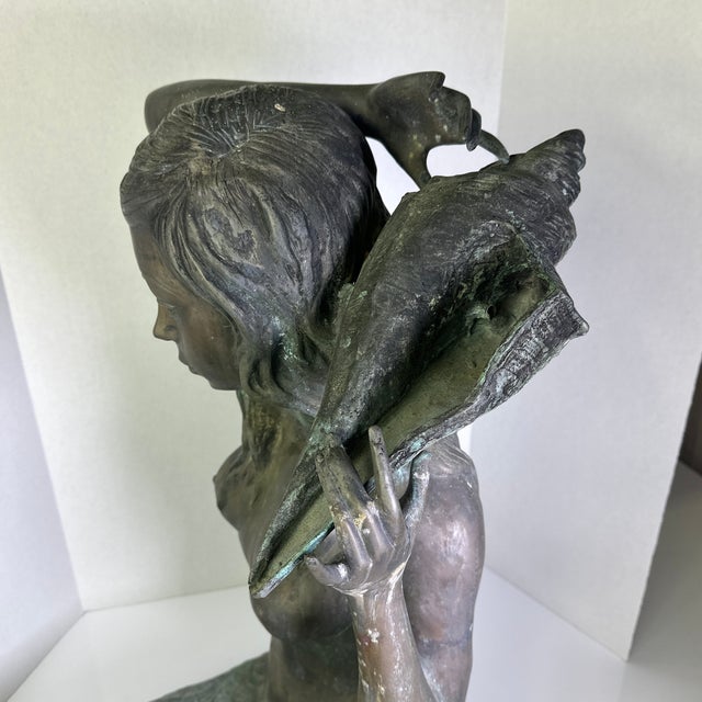 Vintage Bronze Mermaid Fountain For Sale - Image 10 of 12
