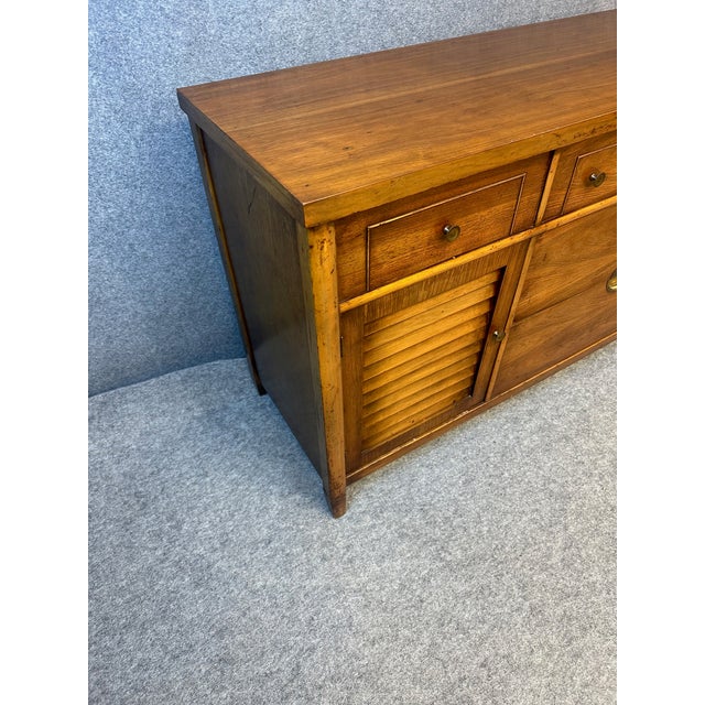 1960s 4 Drawer & Single Door Solid Wood Dresser For Sale - Image 10 of 12