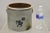 Antique Stoneware Salt Glazed 9" Round Pottery Crock Pot With Blue Flower For Sale - Image 10 of 12
