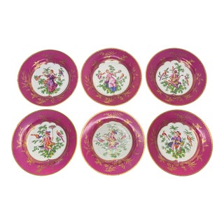 19th Century Chinoiserie Plates - Set of 6 For Sale