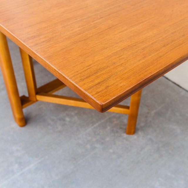 Signed Bruno Mathsson "Maria" Folding Flap Teak Expandable Dining Table, 1960s For Sale - Image 14 of 18