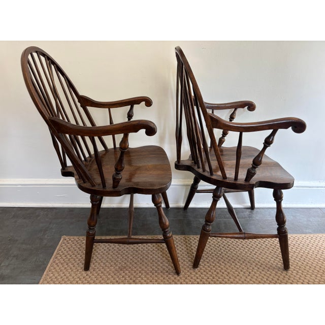 Mid 19th Century Antique American Windsor Chairs, a Pair For Sale - Image 5 of 13