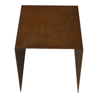 Bent Steel Side Table For Sale