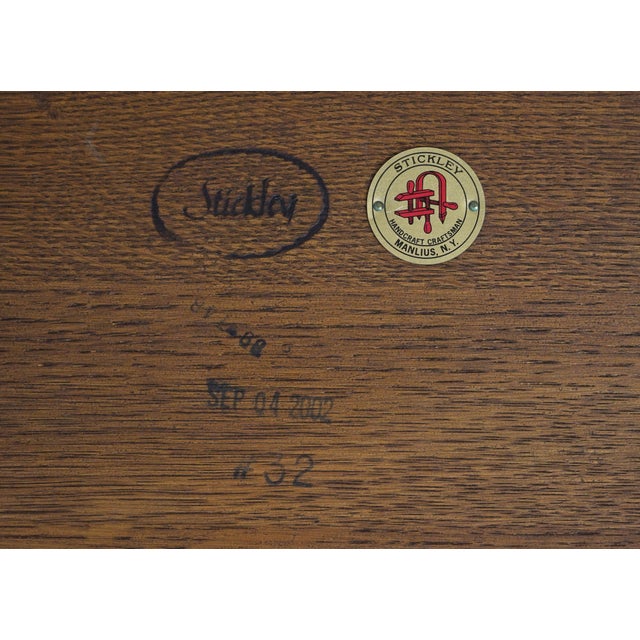 Stickley Mission Oak Glass Top Lamp End Table For Sale - Image 13 of 13