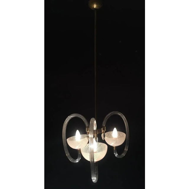 Reticello Murano Glass Chandelier by Ercole Barovier, 1940s For Sale - Image 4 of 18