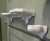Art Deco Ceramic Bathroom Shelf with Mug Holder and Wall Light, 1920 For Sale - Image 4 of 8