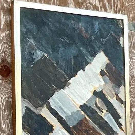 Vintage Signed Abstract Expressionist Original Oil Painting on Canvas For Sale - Image 13 of 13
