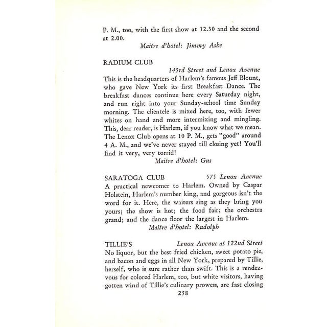 1930s "Dining in New York an Intimate Guide" 1934 James, Rian For Sale - Image 5 of 12