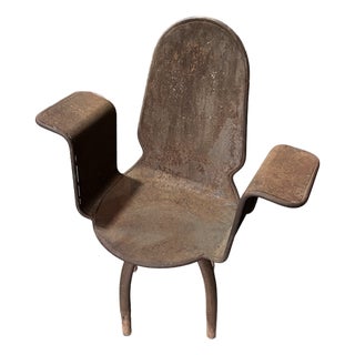 Vintage Geometric Abstract Metal Chair in the Style of Oswald H For Sale