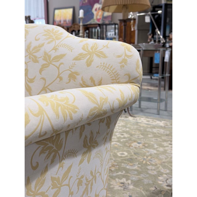 Late 20th Century Vintage Yi’s Upholstered Sofa in Yellow Floral Fabric For Sale - Image 5 of 8