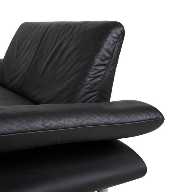 Rossini 2-Seater Sofa in Black Leather from Koinor For Sale - Image 10 of 15