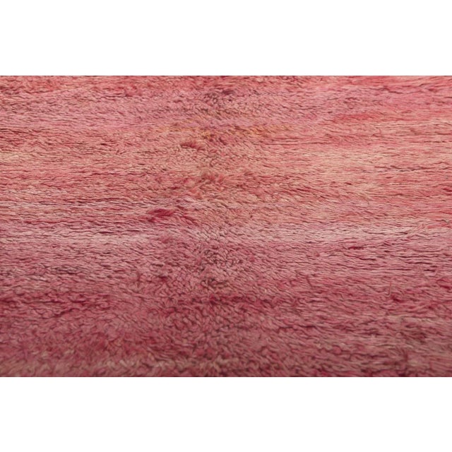 Mid 20th Century Vintage Pink Beni Mrirt Moroccan Rug - 05'11 X 10'05 For Sale - Image 5 of 10