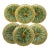 Set of 6 French Majolica Palm Plate Sarreguemines, Circa 1870 For Sale