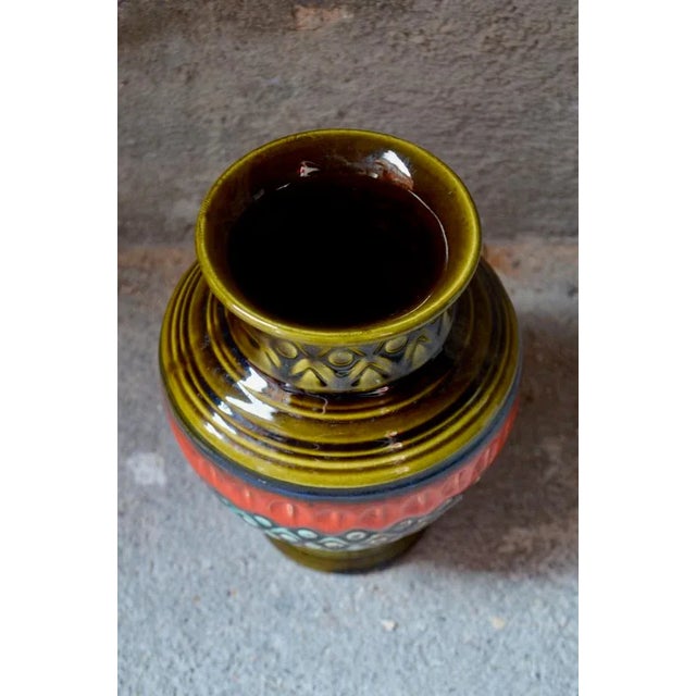 1960s Vintage Fat Lava Vase For Sale - Image 5 of 7