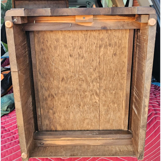 Late 20th Century Four-Drawer Solid Pine Filing Cabinet With Locks and Keys For Sale - Image 9 of 9