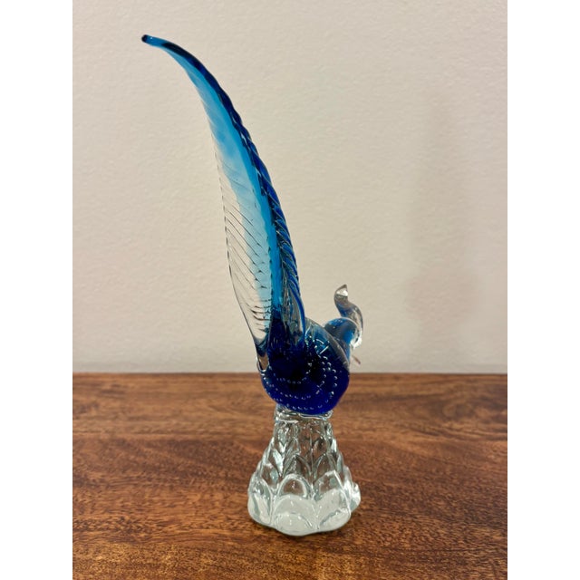 1960s 1960s Murano Hand Blown Glass Pheasant Sculpture, Made in Italy For Sale - Image 5 of 9