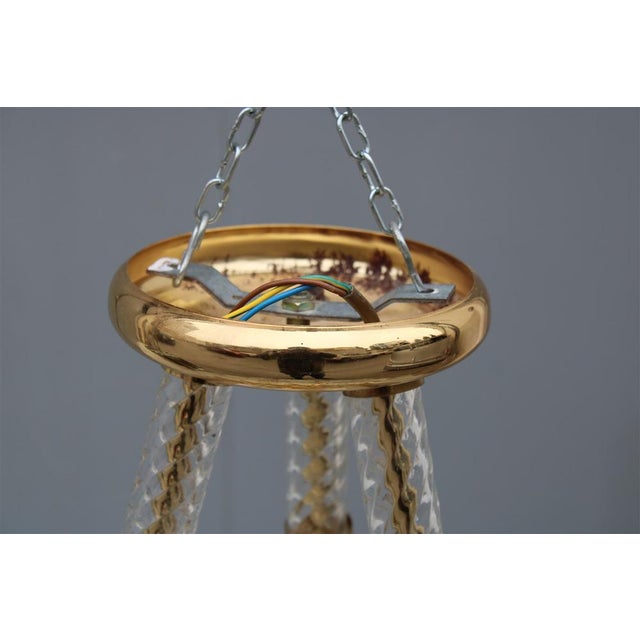 Italian Flower Ceiling Light in Murano Glass & Metal, 1970s For Sale - Image 14 of 18