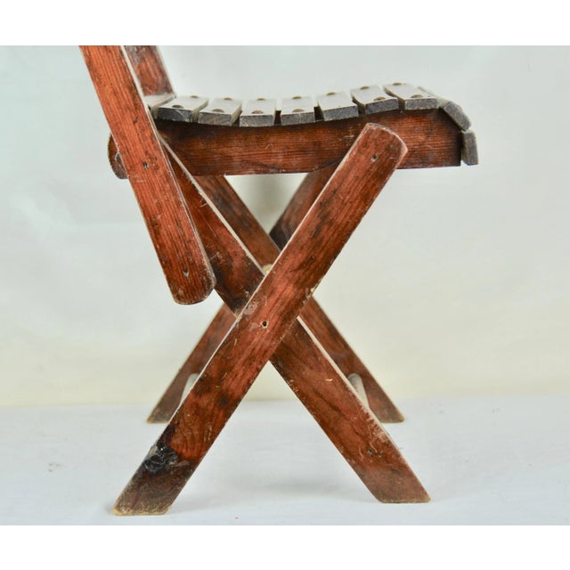Wood Folding Children's Chair, 1960s For Sale - Image 7 of 14