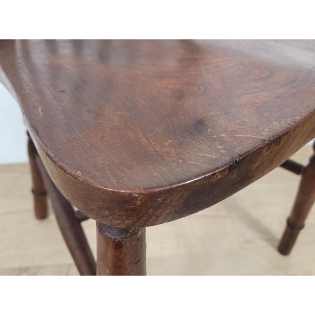 Vintage English Hoop Back Kitchen Chair in Elm and Birch, 1930s For Sale - Image 9 of 18