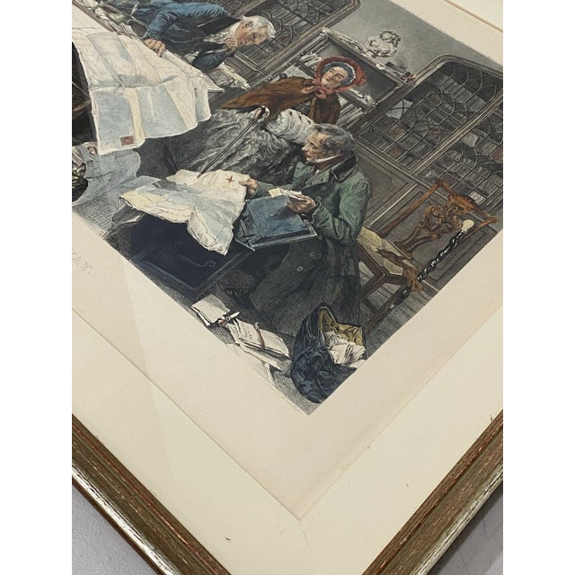 Late 19th Century Dendly Sadler "The Right of Way" Antique Color Engraving C.1890 For Sale - Image 5 of 8