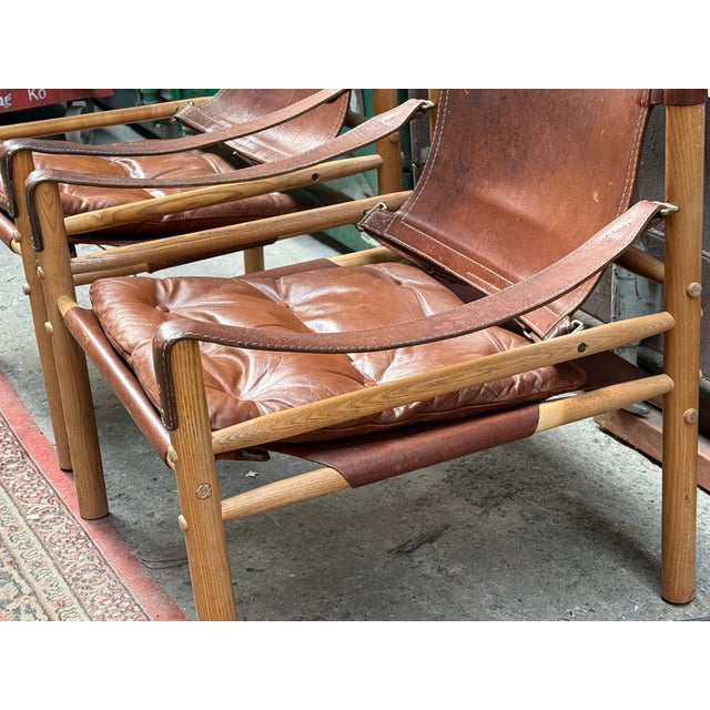 Vintage Scirocco Safari Chairs by Arne Norell, 1960s, Set of 2 For Sale - Image 6 of 12