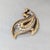 Metal Vintage 1960s Signed Crown Trifari Abstract Goldtone Faux-Citrine & Clear Rhinestone Brooch For Sale - Image 7 of 8