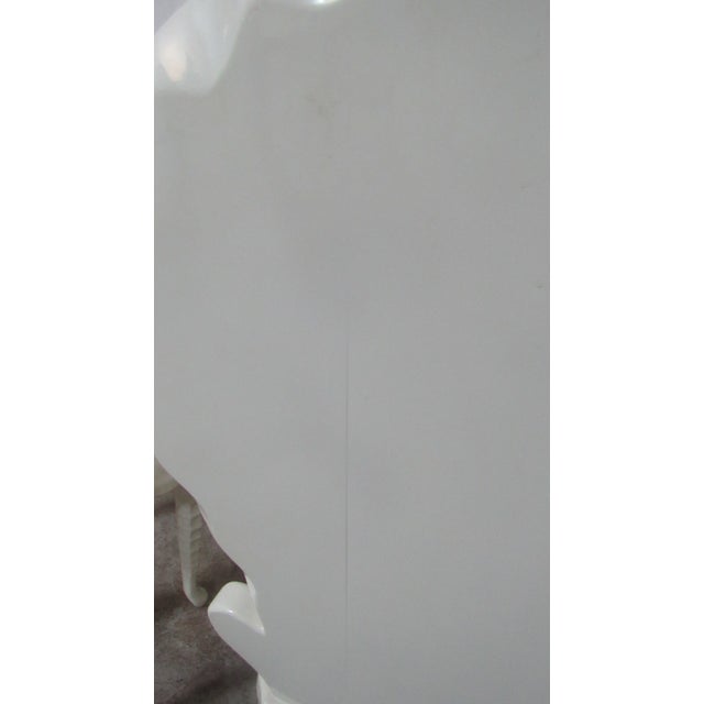 Pair Mid-Century Italian Neo-Classical Carved Wood White Lacquer Shell & Dolphin Chairs For Sale - Image 14 of 14