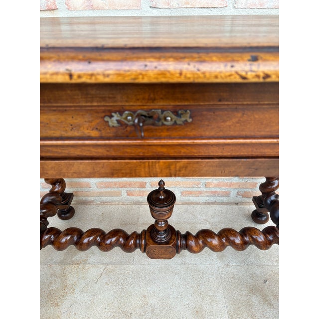 19th Century French Baroque Walnut Desk For Sale - Image 14 of 18