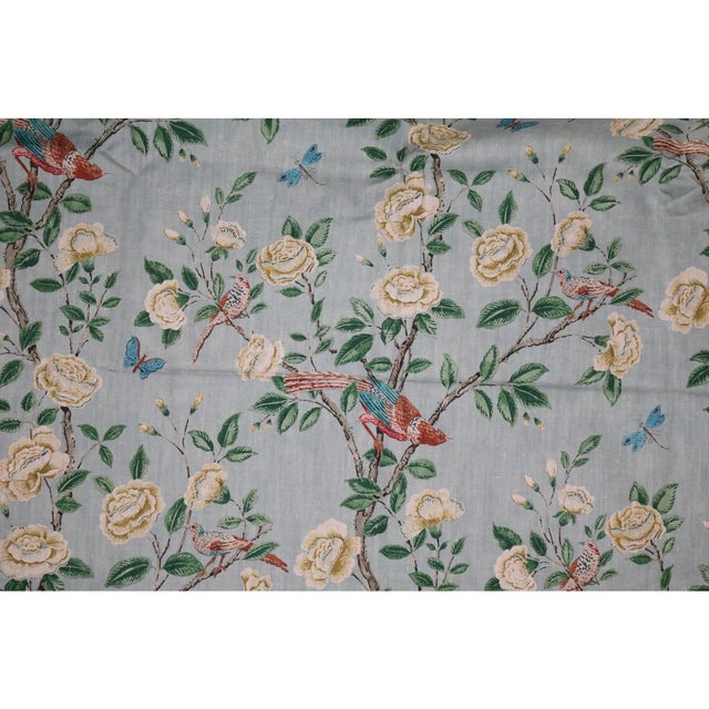 Sanderson Fabrics Linen "Andhara" in Blue Colorway 54 inch wide and 4.75 Yards (172 inches) long.