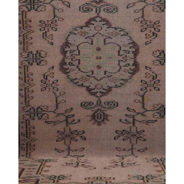 Textile 1970s Vintage Handmade Wool Cotton Brown Area Rug For Sale - Image 7 of 12