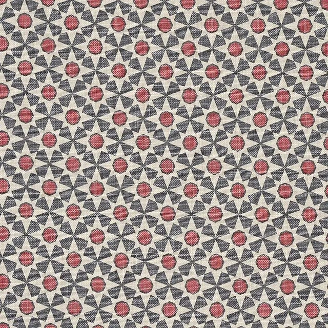 Contemporary Sample - Schumacher Serendipity Fabric in Slate & Rouge For Sale - Image 3 of 3