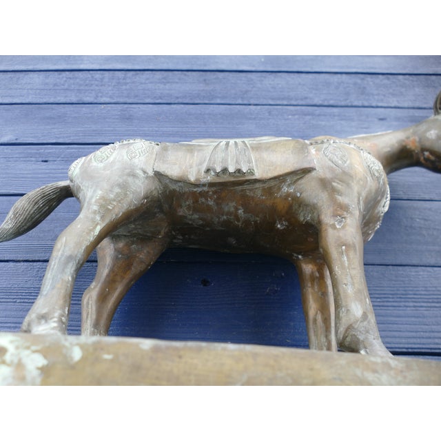Early 20th Century Chinese Bronze Horse Sculpture For Sale - Image 13 of 18