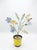 Italian Vintage Italian Hand-Painted Toleware Wildflower Arrangement in Yellow Ceramic Pot For Sale - Image 3 of 11