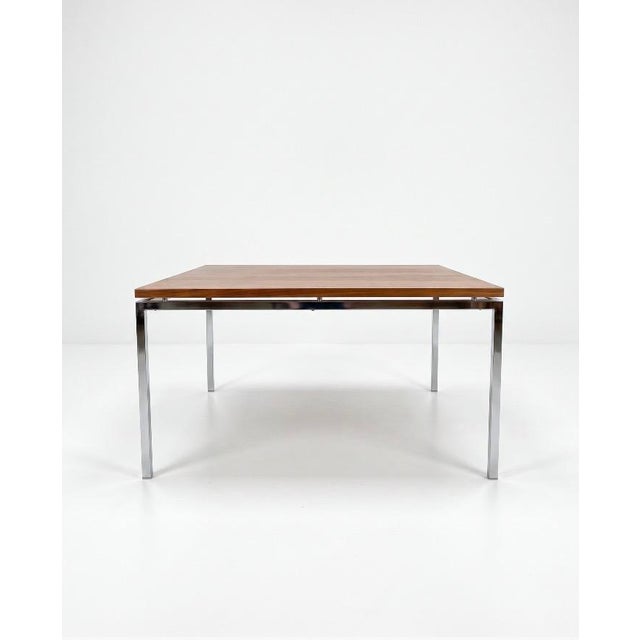 Mid-Century Modern Coffee Table with Floating Top in Walnut and Chrome-Plated Square Steel Frame, 1960s For Sale - Image 16 of 16