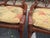 Wood Vintage Fretwork Rattan Dining Chairs With Tropical Cushions, Set of 6 For Sale - Image 7 of 10