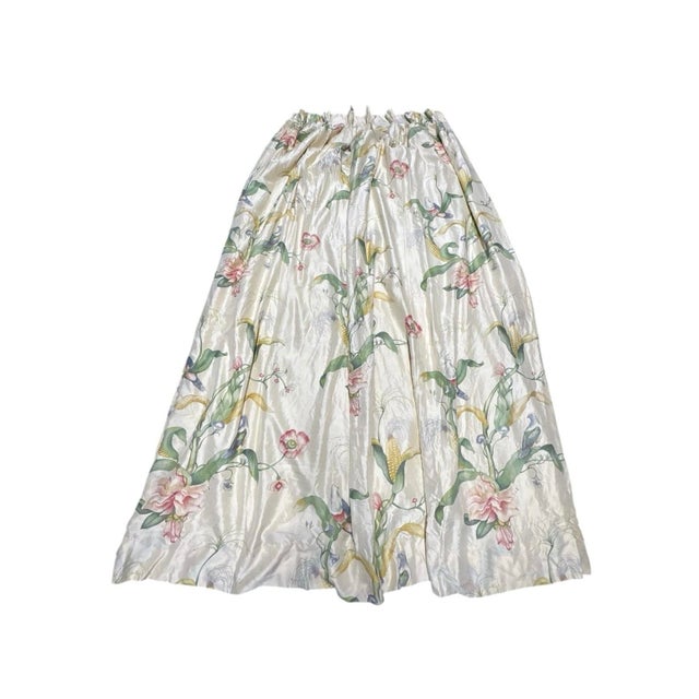 Vintage custom pinch pleated drapes A set of 2 panels 86” long 35” wide at top Opens to 50” wide at bottom Smoke free very...