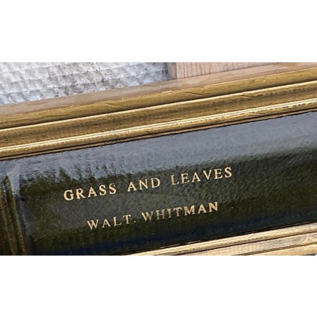 Traditional Vintage Regency Embossed Leather Books Mirror For Sale - Image 3 of 5