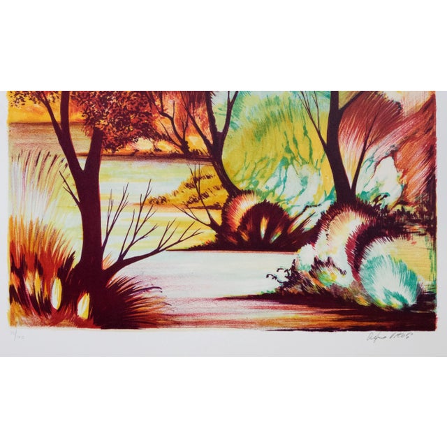 Edition of 100 prints, hand signed. Beautiful representation of Autumn colors, designed by the italian artist Orfeo Vitali...