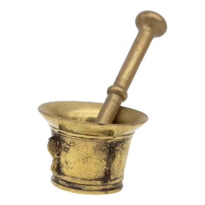 Antique Vintage Brass Mortar and Pestle
