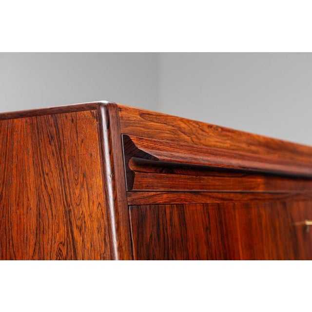 Brown Secretaire in Santos Rosewood by Erling Torvits for Klim Mobelfabrik, Denmark, 1960 For Sale - Image 8 of 18