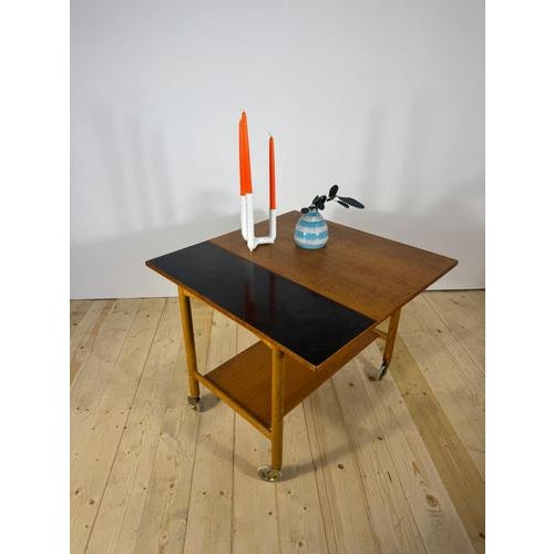 Brown Vintage Trolley in Wood, 1960s For Sale - Image 8 of 10