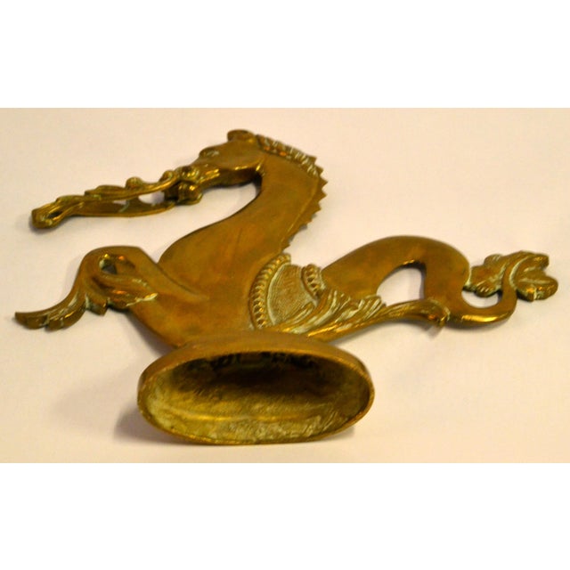 1950 Venetian Brass Gondola Mythical Seahorse Animal Sculpture Figurine Oar Lock For Sale - Image 14 of 15