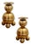 Mid-Century Swedish Brass Candleholders from ALB Lindström, Eskiltuna, Set of 2 For Sale