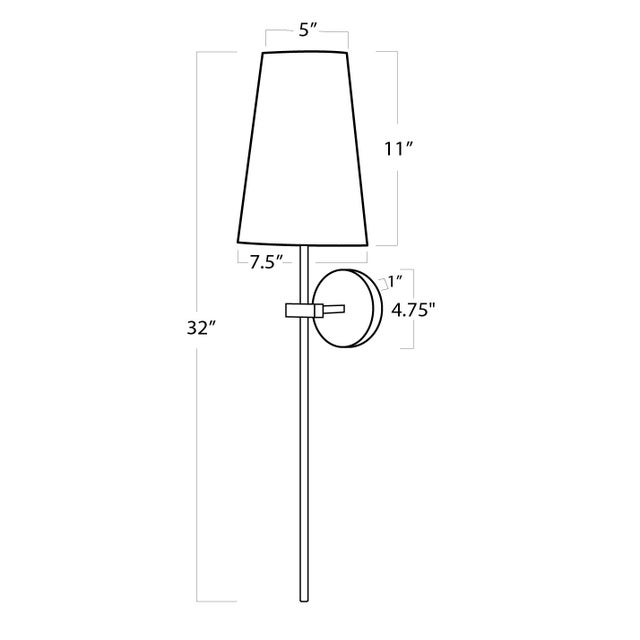 Regina Andrew Toni Steel Sconce, Brass For Sale In Detroit - Image 6 of 7