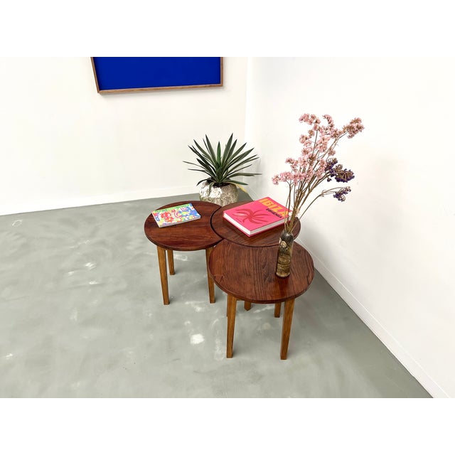 Demi-Lune Coffee Tables, Denmark, 1960s, Set of 3 For Sale - Image 16 of 17