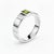 Peridot Solitaire Ring for Men Silver, Gold, Size 10 For Sale - Image 4 of 5