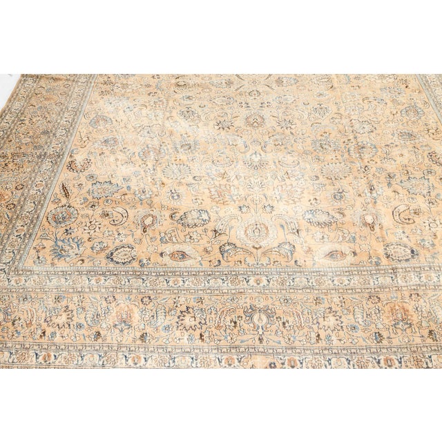 Persian Antique Persian Meshad Botanic Handmade Wool Carpet For Sale - Image 3 of 11